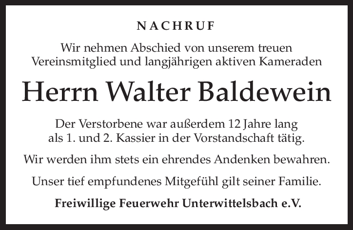 Wal­ter Baldewein