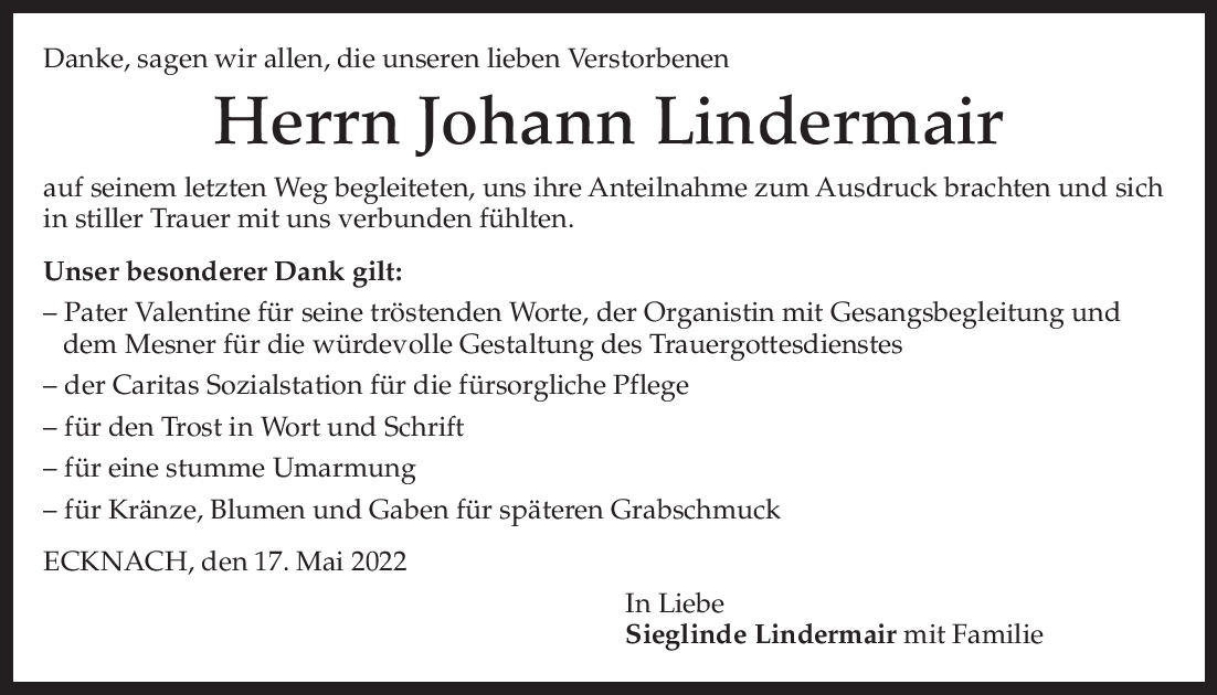Johann Lin­der­mair