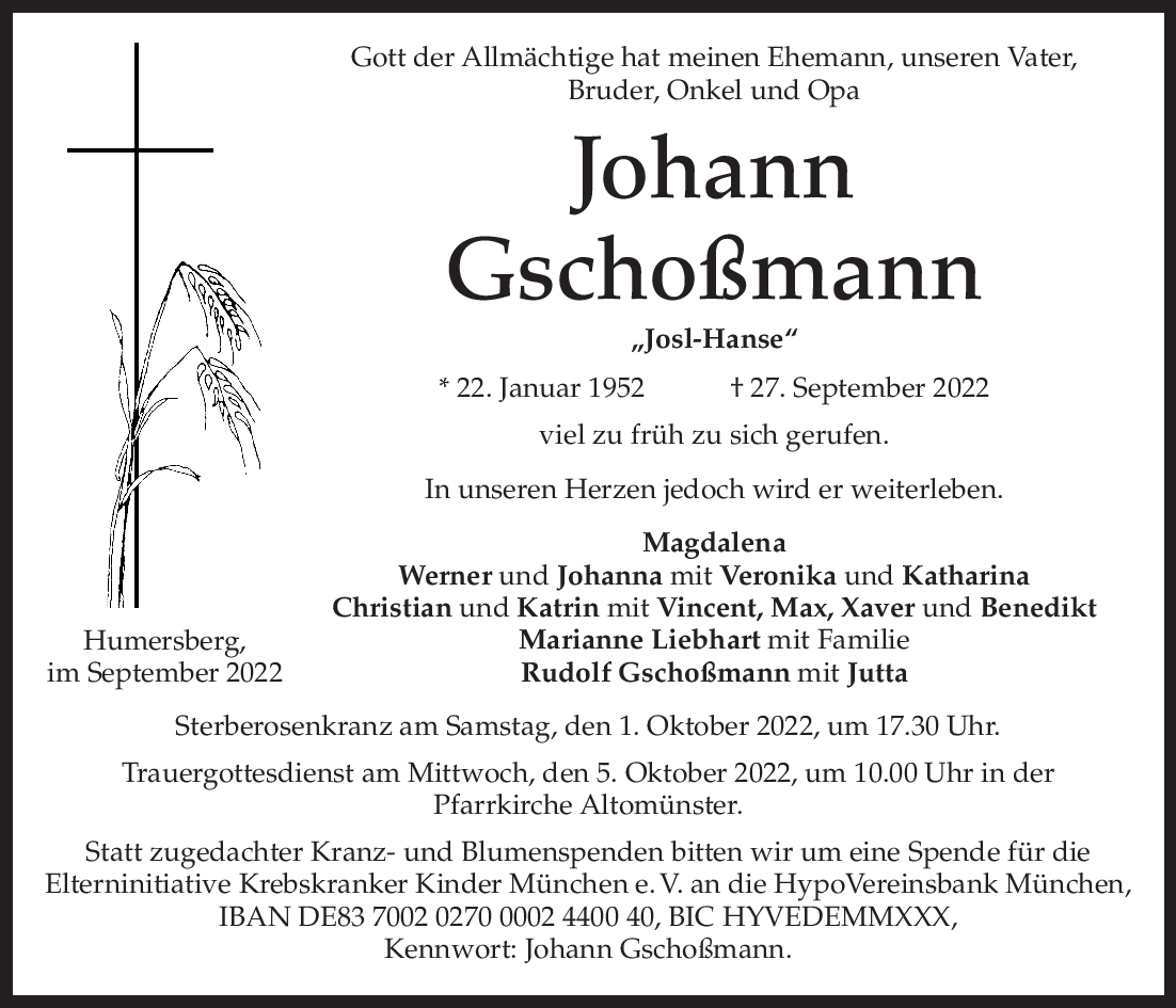 Johann Gschoß­mann