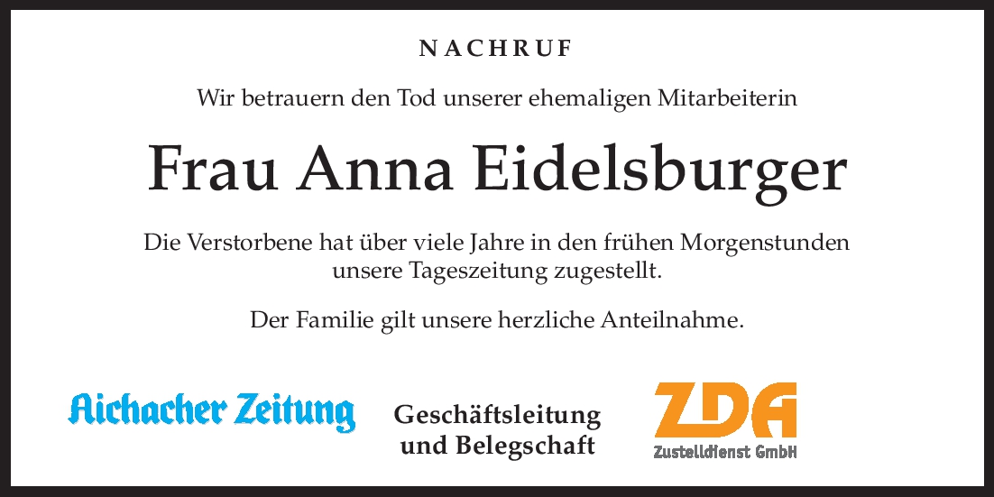 Anna Eidels­bur­ger