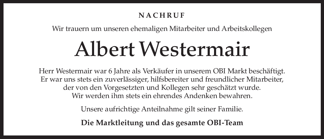 Albert Wes­ter­mair