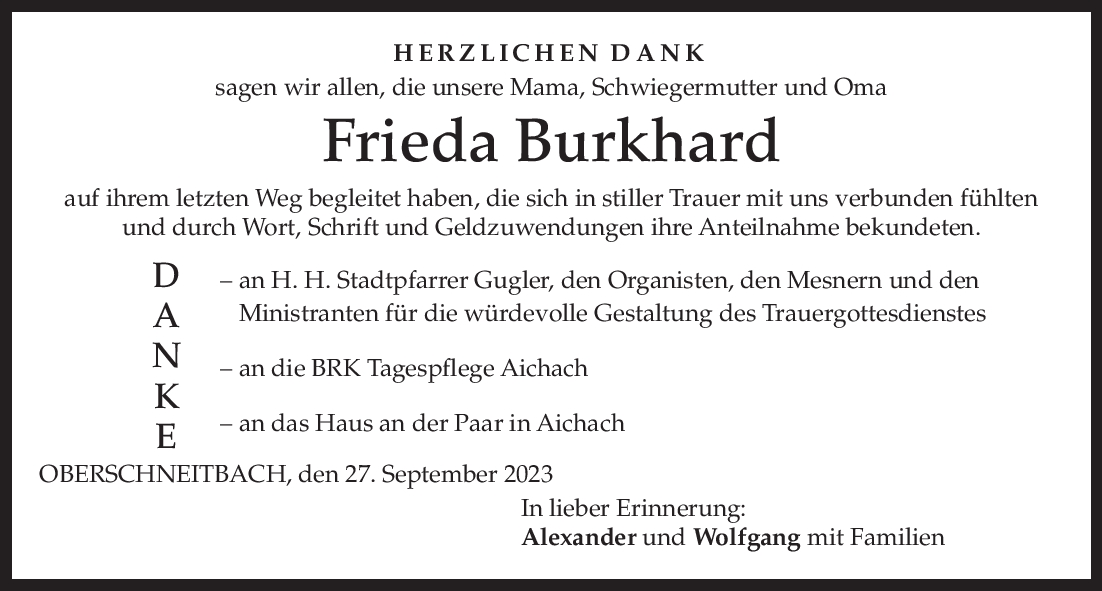 Frie­da Burk­hard
