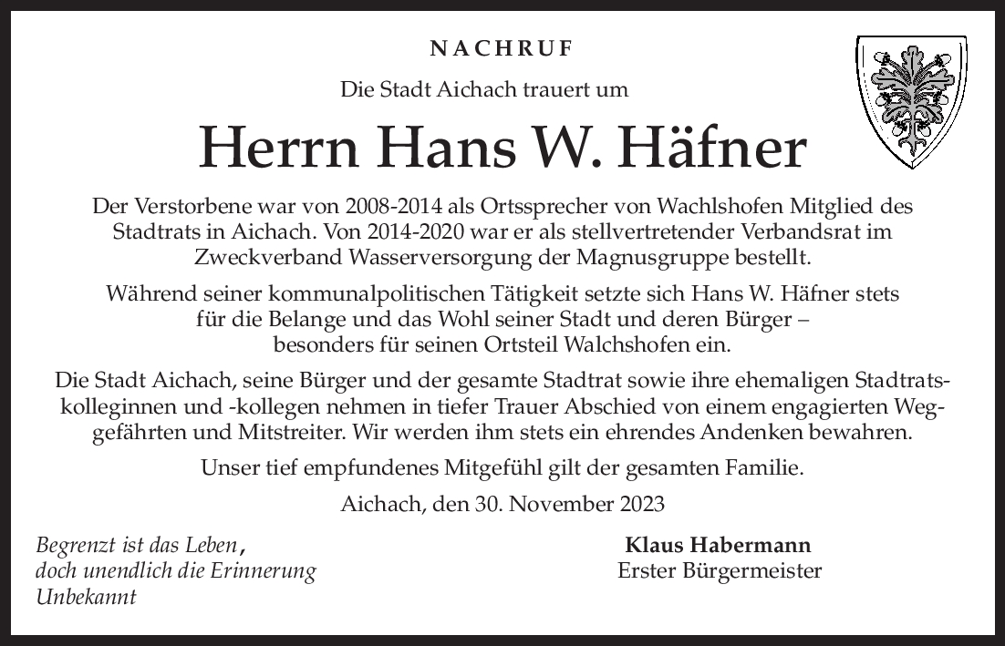Hans W. Häf­ner