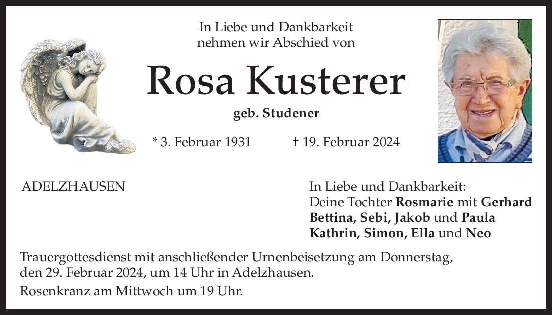 Rosa Kus­te­rer