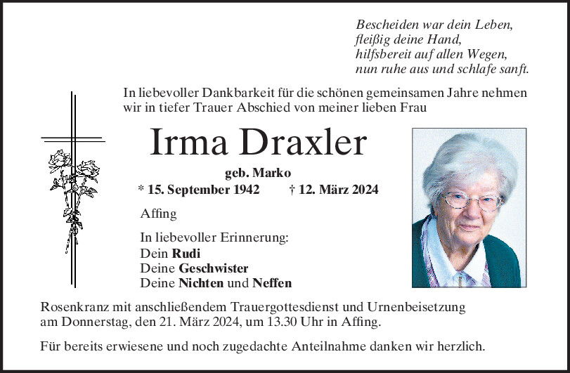 Irma Drax­ler
